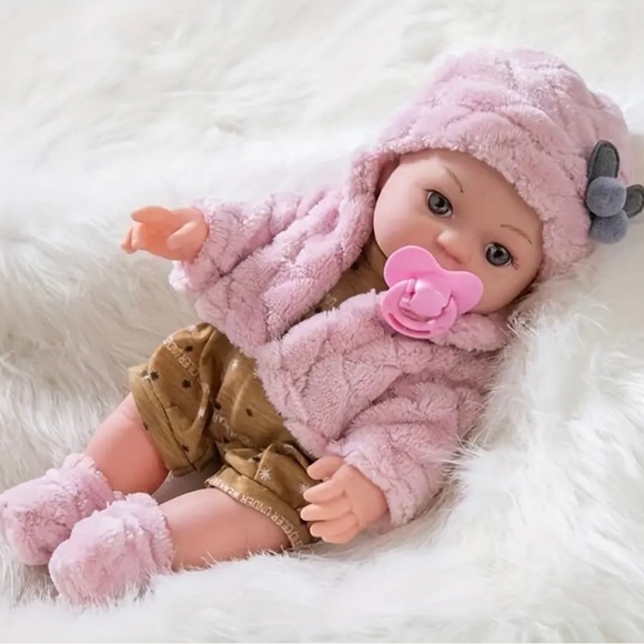 Other - Adorable Pink Plush Baby Reborn Style Doll